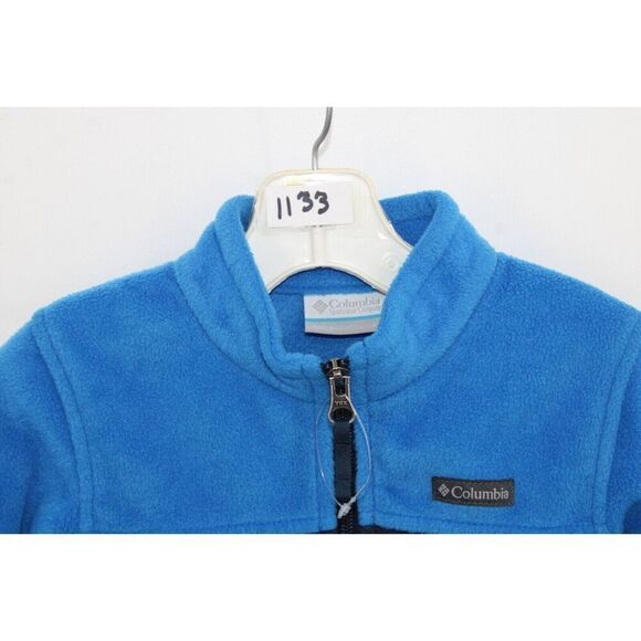 Columbia Two-tone Blue Fleece Jacket Toddler 2T - Picture 2 of 8